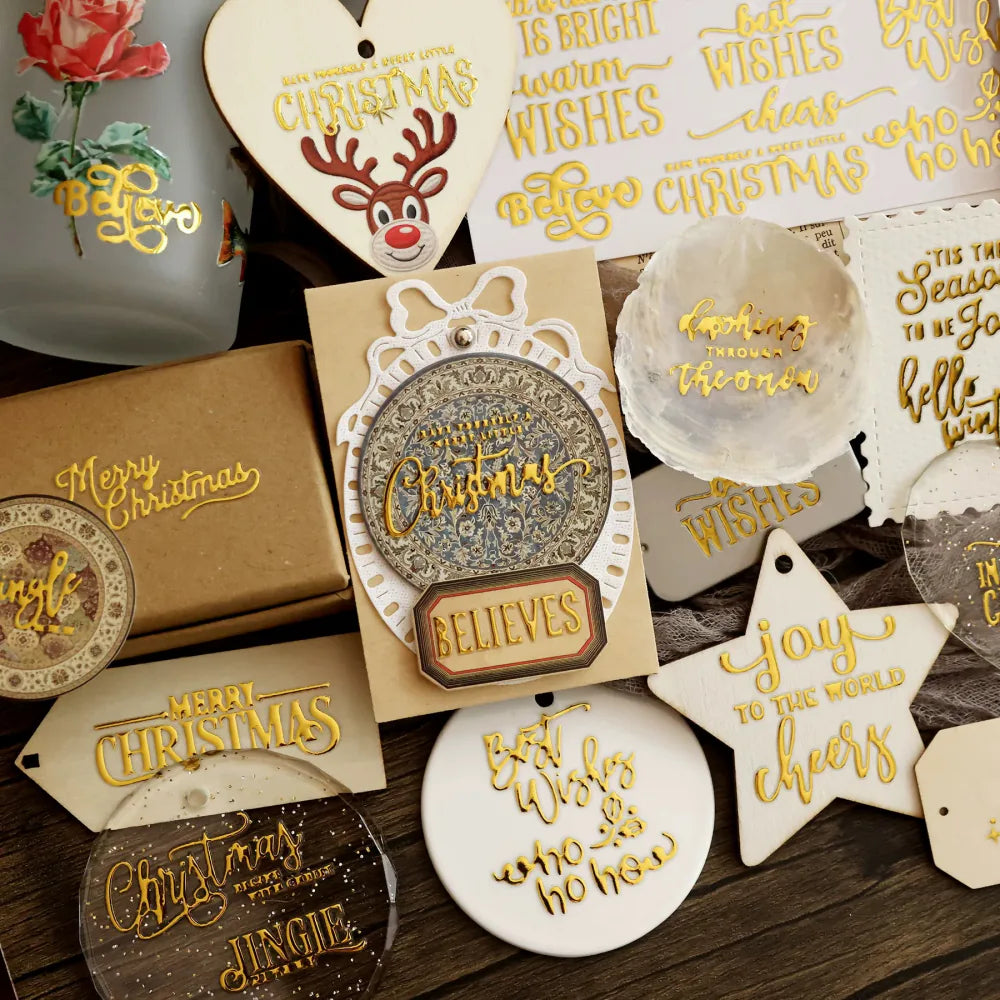 Foil Christmas Transfer Stickers