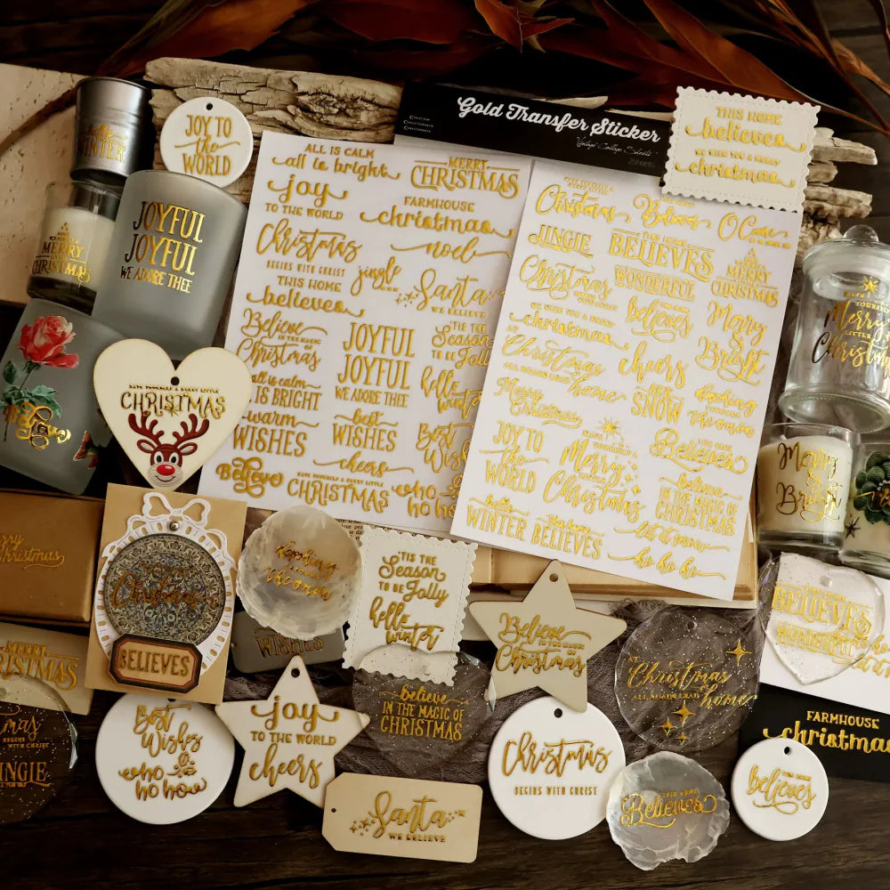 Foil Christmas Transfer Stickers