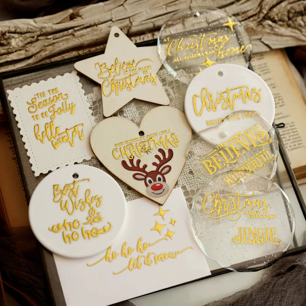 Foil Christmas Transfer Stickers