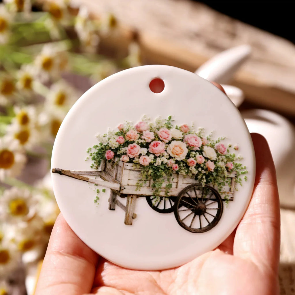 UV DTF Transferaufkleber mit Gartenblumen | Blumen-Rub-On-Sticker