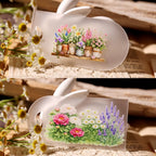UV DTF Transferaufkleber mit Gartenblumen | Blumen-Rub-On-Sticker