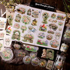 UV DTF Transferaufkleber mit Gartenblumen | Blumen-Rub-On-Sticker