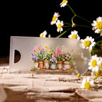 UV DTF Transferaufkleber mit Gartenblumen | Blumen-Rub-On-Sticker