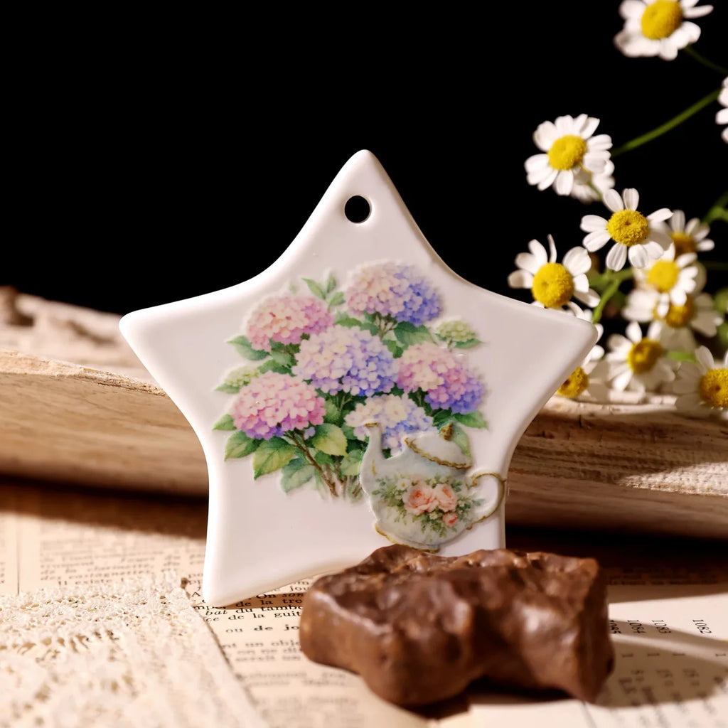 UV DTF Transferaufkleber mit Gartenblumen | Blumen-Rub-On-Sticker