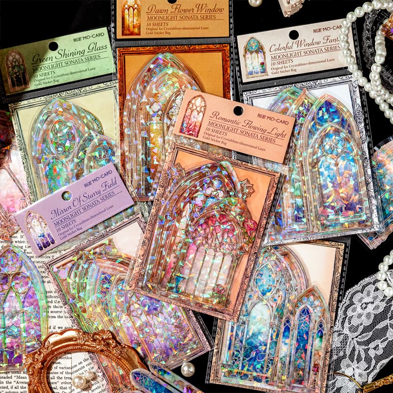 ガラス窓ステッカー スクラップブッキング