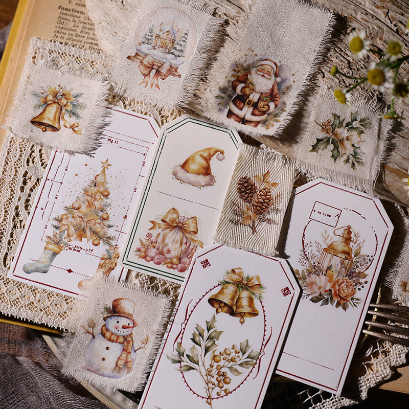 Gold Christmas Transfer Stickers Holiday Rub-On Stickers
