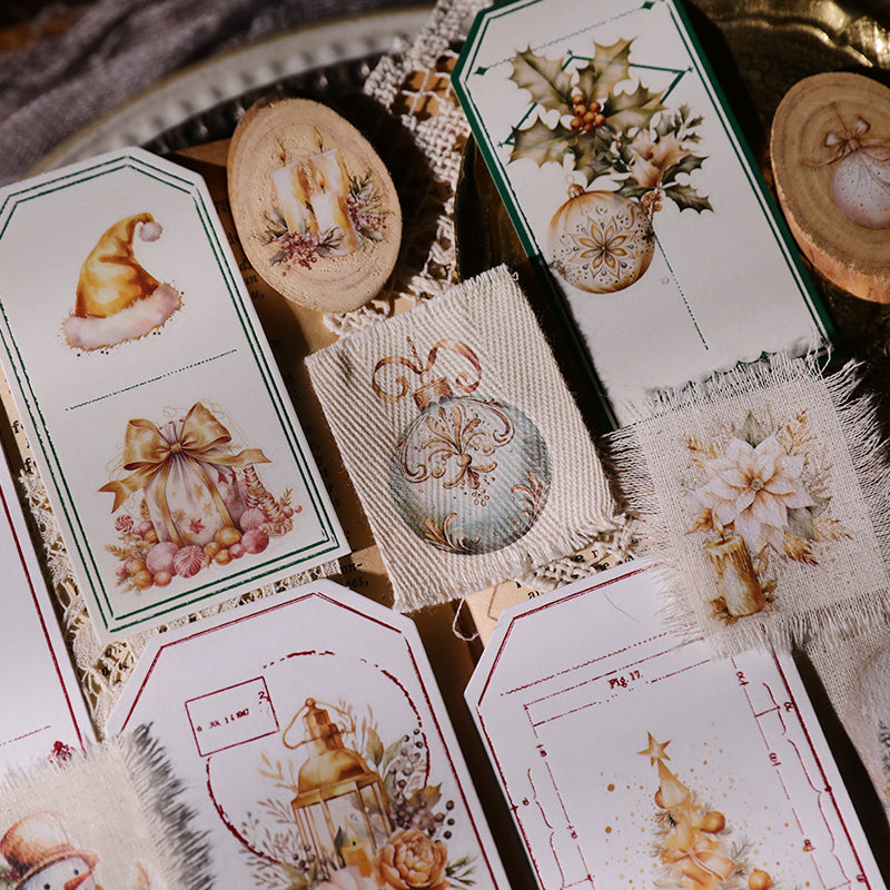 ゴールドクリスマス転写ステッカー – ホリデー用ラバーステッカー