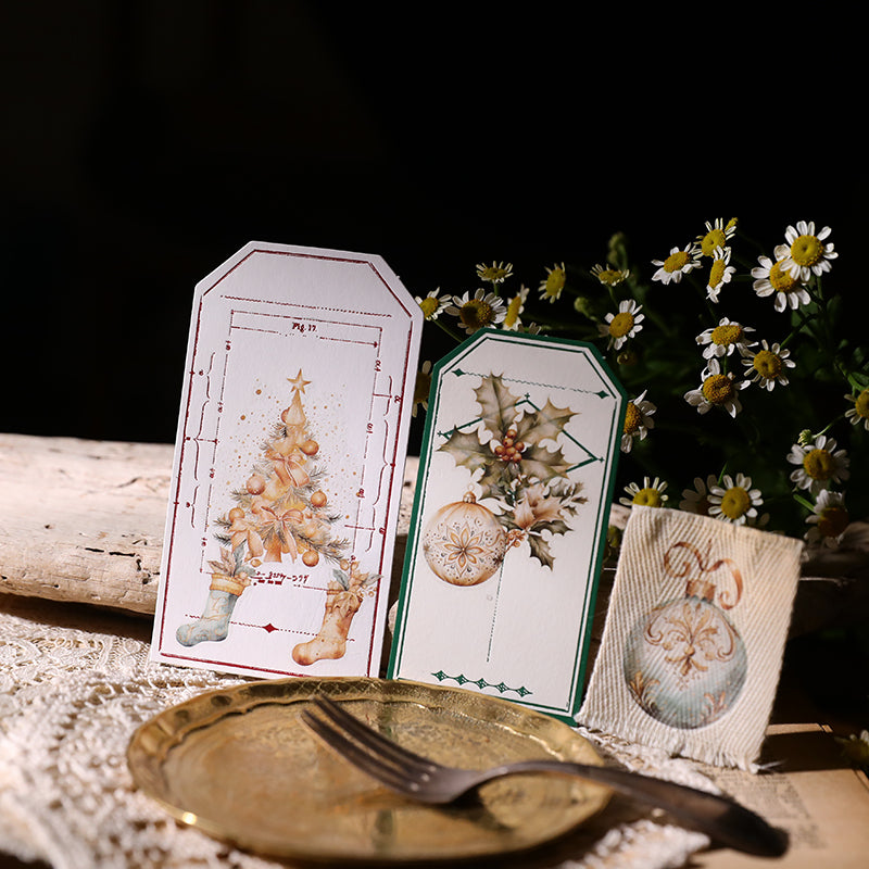 ゴールドクリスマス転写ステッカー – ホリデー用ラバーステッカー