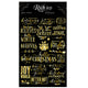 Vintage Gold Foil Christmas Rub-on Stickers