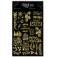 Vintage Gold Foil Christmas Rub-on Stickers