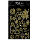 Vintage Gold Foil Christmas Rub-on Stickers
