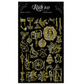 Vintage Gold Foil Christmas Rub-on Stickers
