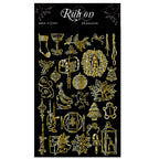 Vintage Gold Foil Christmas Rub-on Stickers