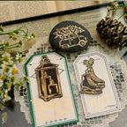Vintage Gold Foil Christmas Rub-on Stickers