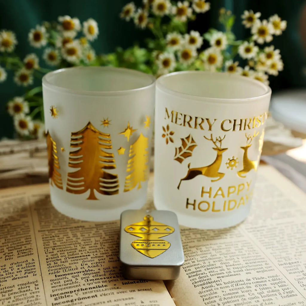 Gold Foil Holiday Christmas transfer Stickers