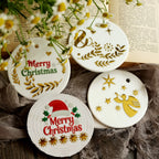 Gold Foil Holiday Christmas transfer Stickers