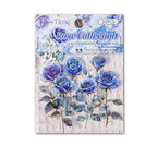 Rosen-PET-Aufkleber mit Goldfolie | Vintage-Blumen-Journaling-Ephemera