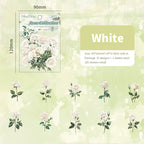 Rosen-PET-Aufkleber mit Goldfolie | Vintage-Blumen-Journaling-Ephemera