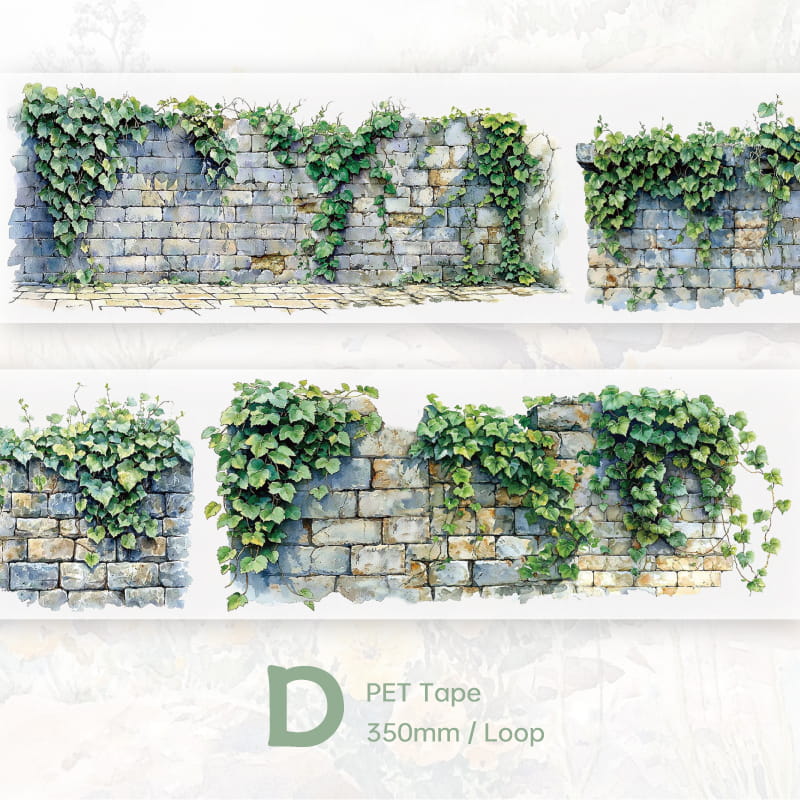 Ruban adhésif PET de la série Green Field Flower Wall