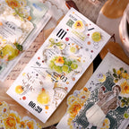 Green Grapevine & Rose Floral Die-Cut Washi & PET Tape