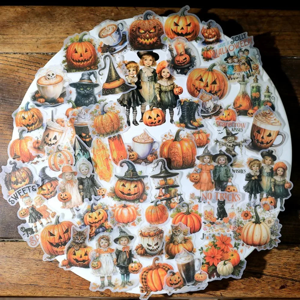 Halloween Vellum Stickers – Pumpkin