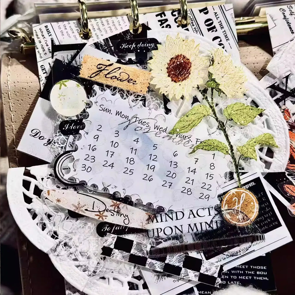 Hand-Drawn Floral Bouquet PET Tape |  Clear & Matte Journaling Ephemera