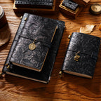 Handcrafted Embossed Leather Traveler’s Notebook – Vintage Floral TN Journal (Refillable)