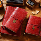 Handcrafted Embossed Leather Traveler’s Notebook – Vintage Floral TN Journal (Refillable)