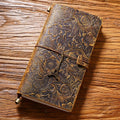 Handcrafted Embossed Leather Traveler’s Notebook – Vintage Floral TN Journal (Refillable)