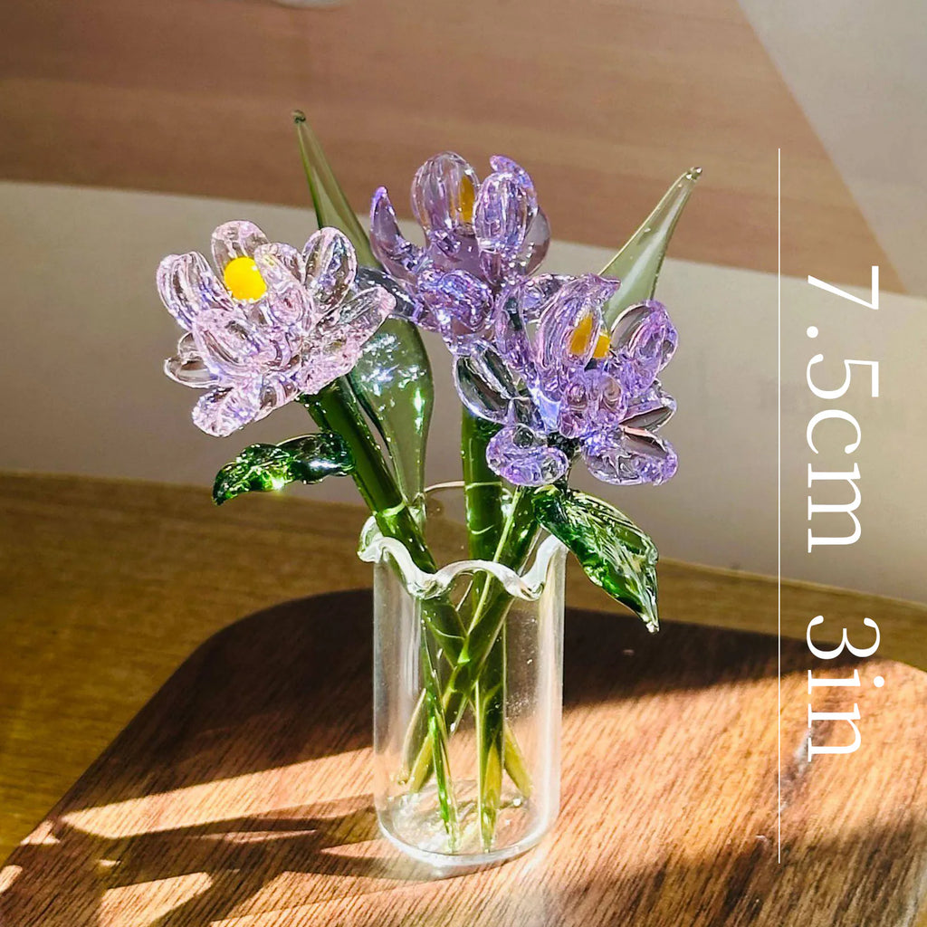 Mini figurines en verre faites à la main – Pivoine Lotus