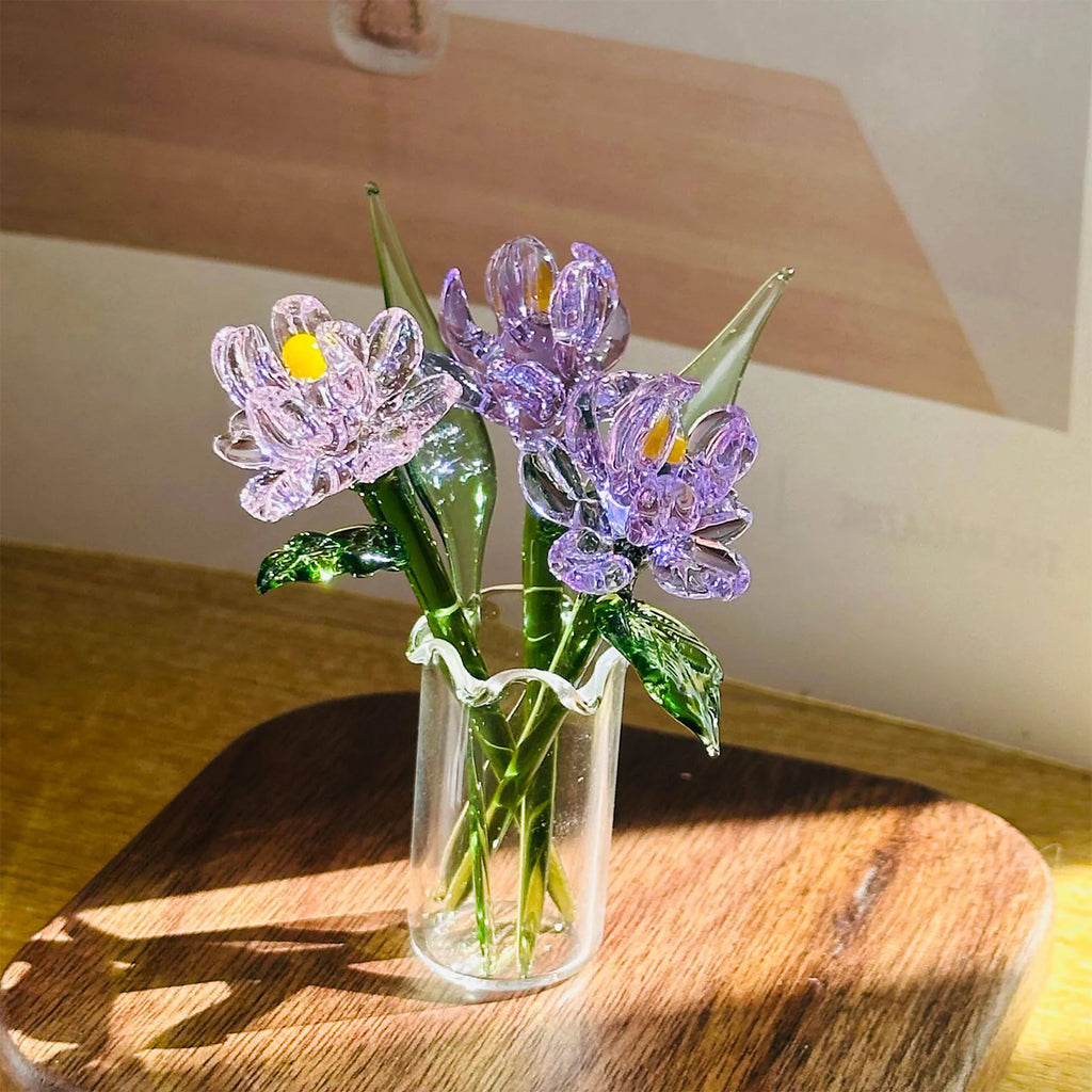 Mini figurines en verre faites à la main – Pivoine Lotus