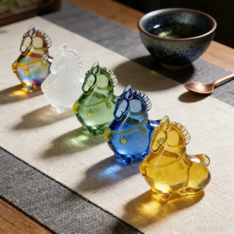 Handcrafted Mini Glass Horse Figurine