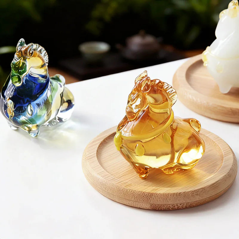 Handcrafted Mini Glass Horse Figurine