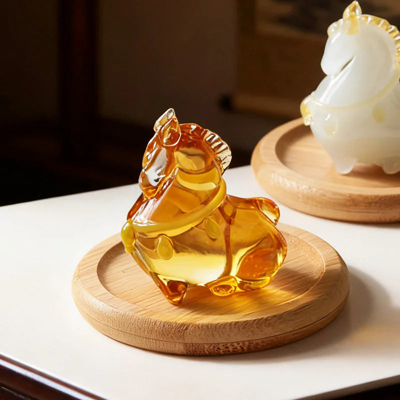 Handcrafted Mini Glass Horse Figurine