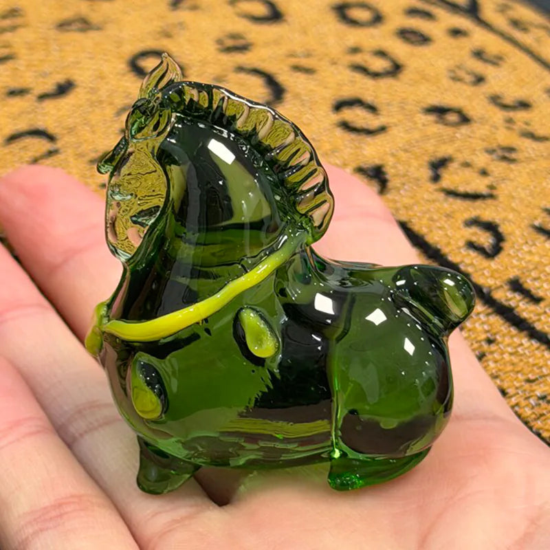 Handcrafted Mini Glass Horse Figurine