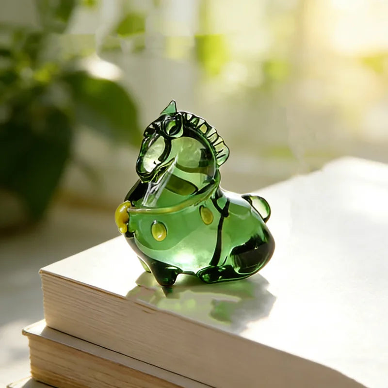 Handcrafted Mini Glass Horse Figurine