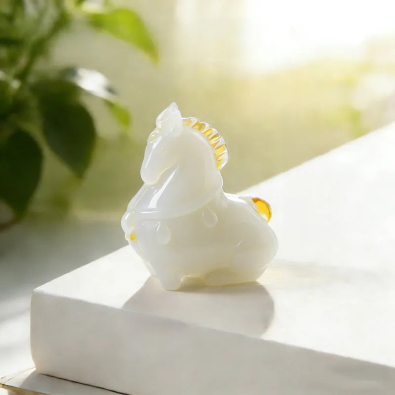 Handcrafted Mini Glass Horse Figurine
