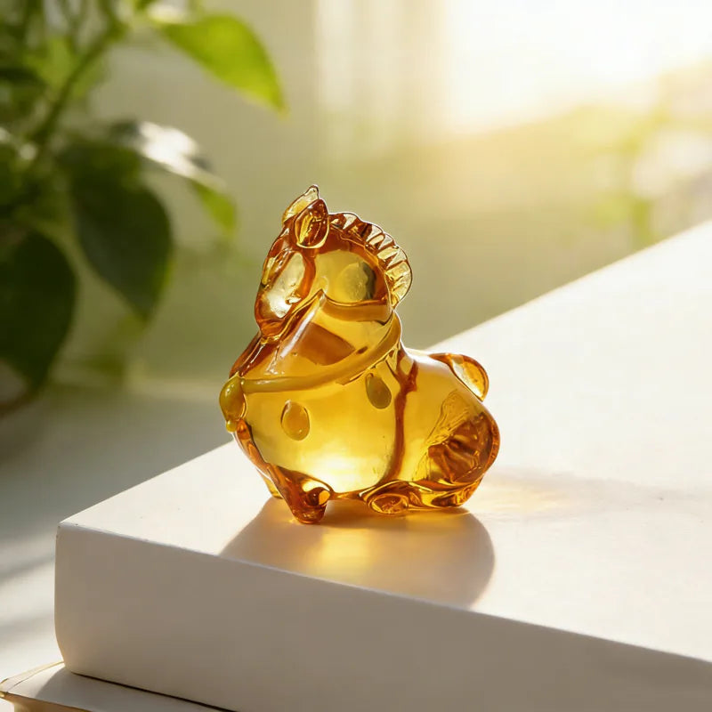 Handcrafted Mini Glass Horse Figurine