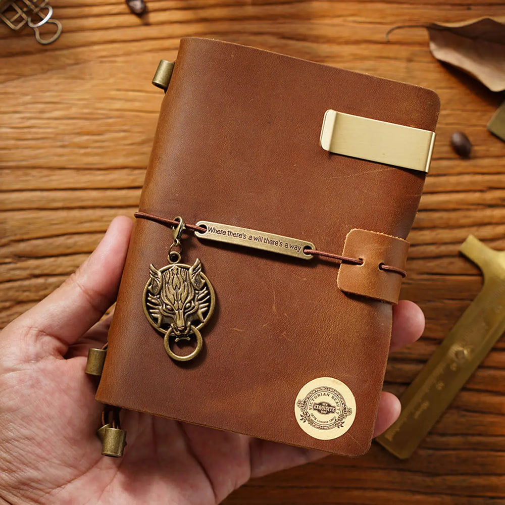 Handmade Crazy Horse Leather Traveler’s Notebook – Refillable TN Journal