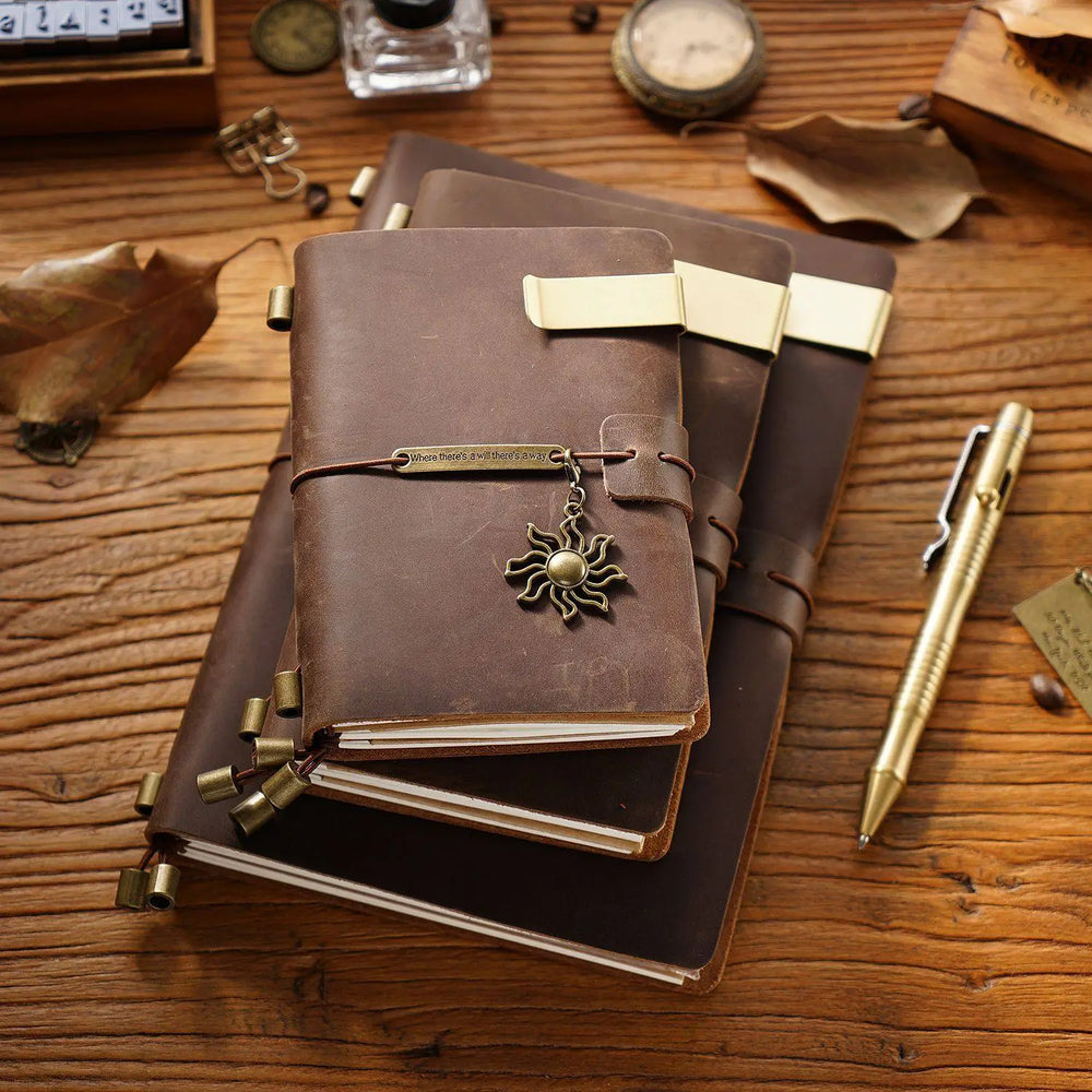 Handmade Crazy Horse Leather Traveler’s Notebook – Refillable TN Journal