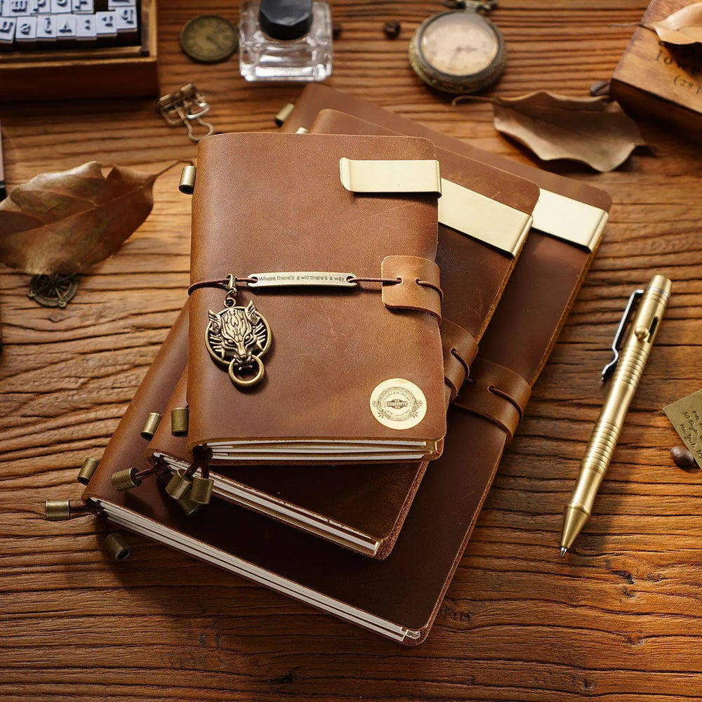 Handmade Crazy Horse Leather Traveler’s Notebook – Refillable TN Journal