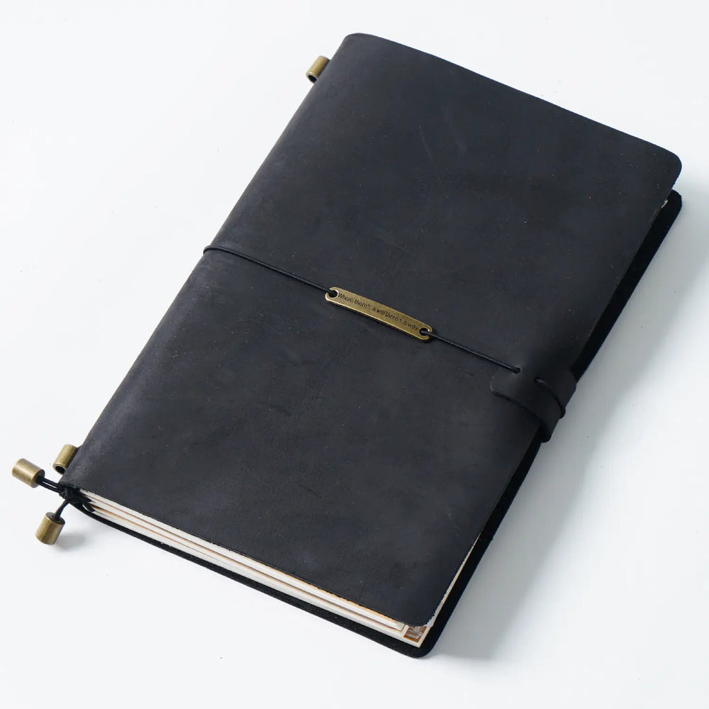 Handmade Crazy Horse Leather Traveler’s Notebook – Refillable TN Journal