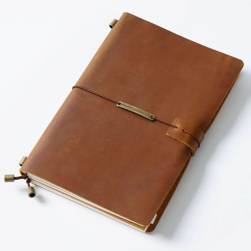 Handmade Crazy Horse Leather Traveler’s Notebook – Refillable TN Journal