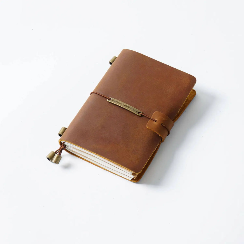Handmade Crazy Horse Leather Traveler’s Notebook – Refillable TN Journal