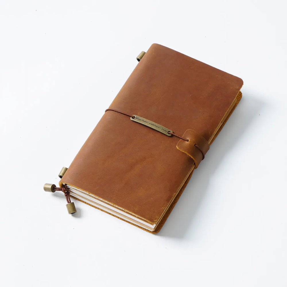 Handmade Crazy Horse Leather Traveler’s Notebook – Refillable TN Journal