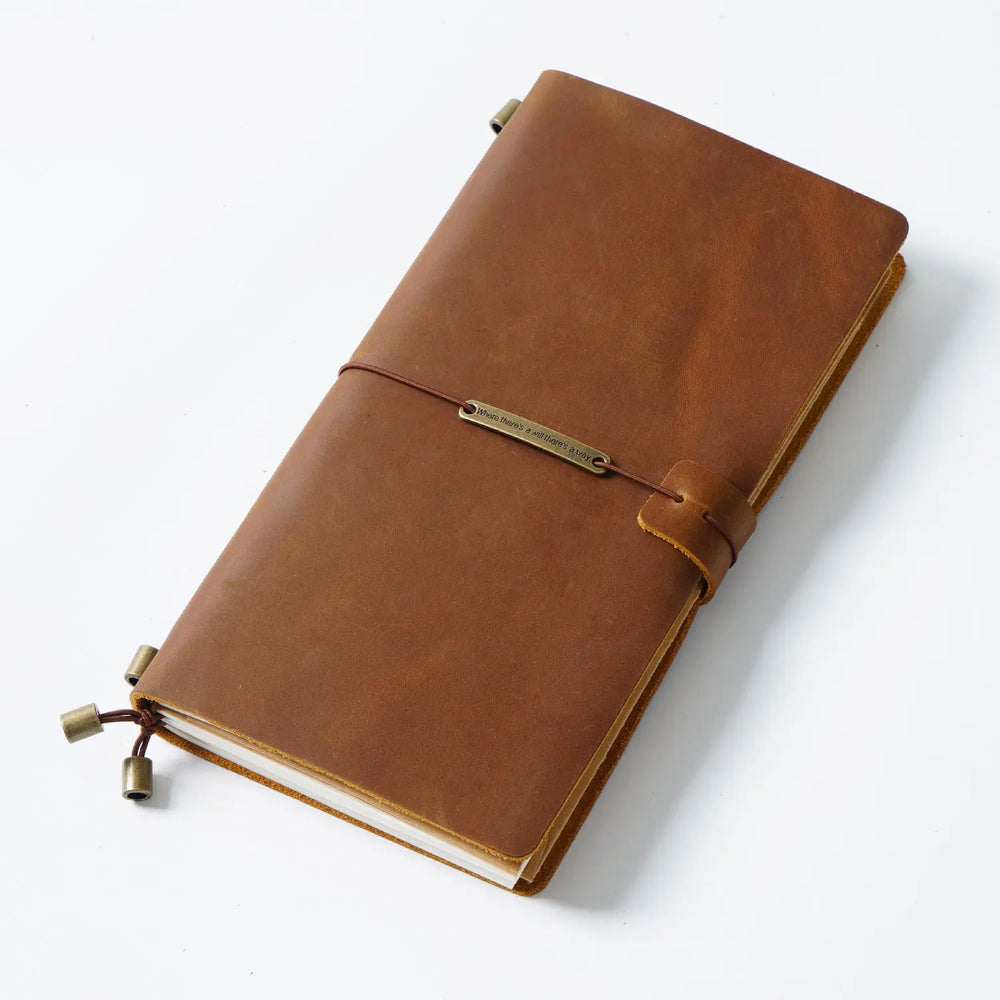 Handmade Crazy Horse Leather Traveler’s Notebook – Refillable TN Journal