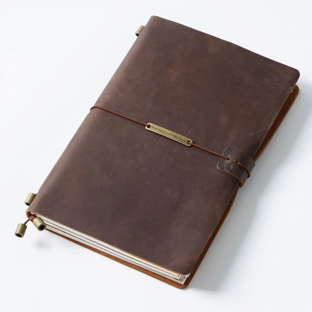 Handmade Crazy Horse Leather Traveler’s Notebook – Refillable TN Journal