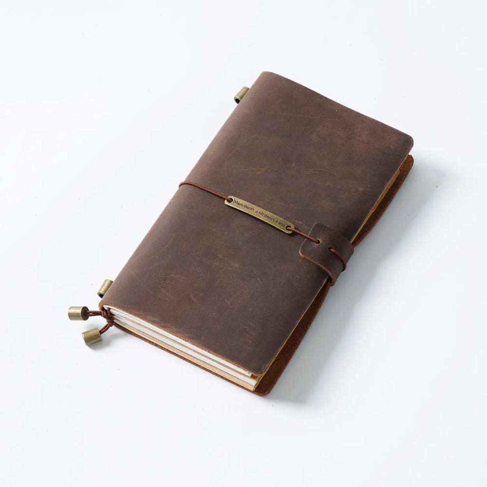 Handmade Crazy Horse Leather Traveler’s Notebook – Refillable TN Journal