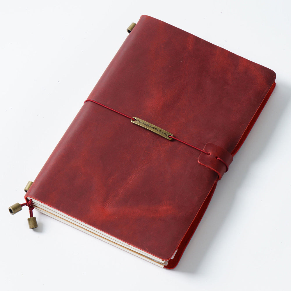 Handmade Crazy Horse Leather Traveler’s Notebook – Refillable TN Journal