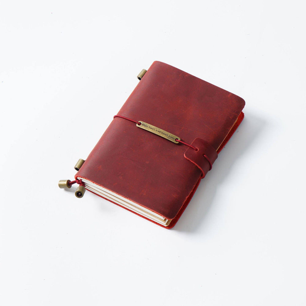Handmade Crazy Horse Leather Traveler’s Notebook – Refillable TN Journal